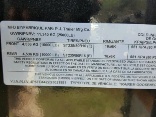 4P5FD4422G3021951 - 2016 BIG DOG ALL MODELS BLACK photo 10