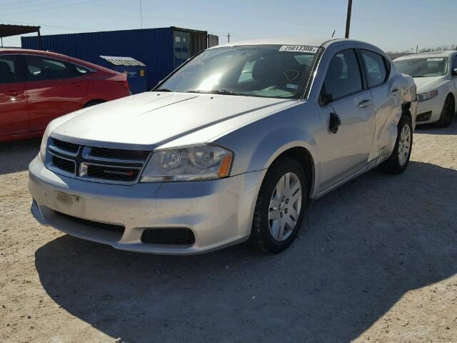 1C3CDZAB4CN238614 - 2012 DODGE AVENGER SE SILVER photo 2