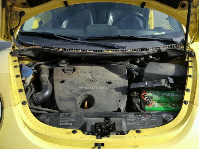 3VWCP21C61M478576 - 2001 VOLKSWAGEN NEW BEETLE YELLOW photo 7