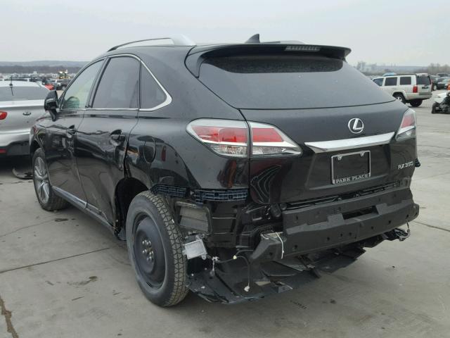 2T2BK1BA3FC287262 - 2015 LEXUS RX 350 BLACK photo 3