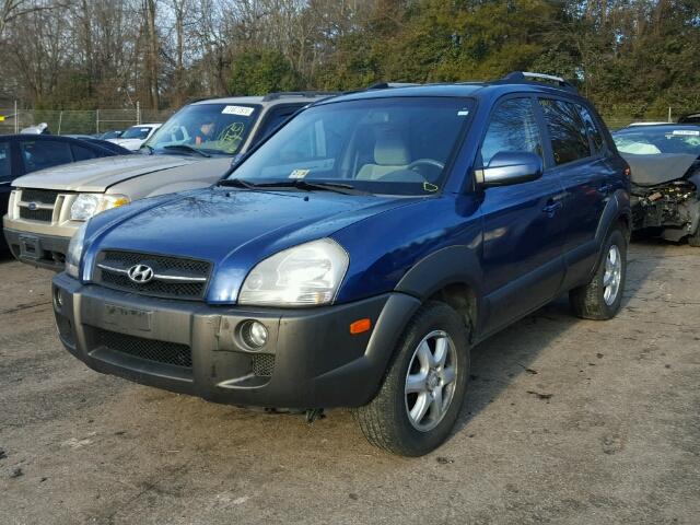 KM8JN72D15U044583 - 2005 HYUNDAI TUCSON GLS BLUE photo 2