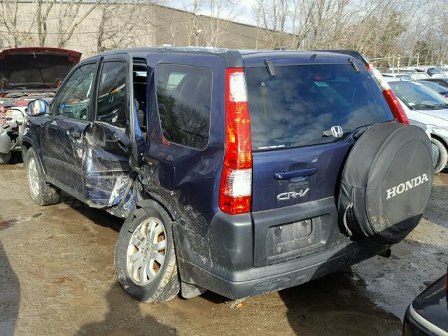 SHSRD78865U332069 - 2005 HONDA CR-V EX BLUE photo 3