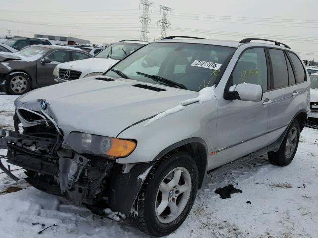 5UXFA53573LU74978 - 2003 BMW X5 3.0I SILVER photo 2