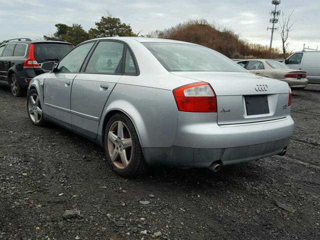 WAULC68E03A314458 - 2003 AUDI A4 1.8T QU SILVER photo 3