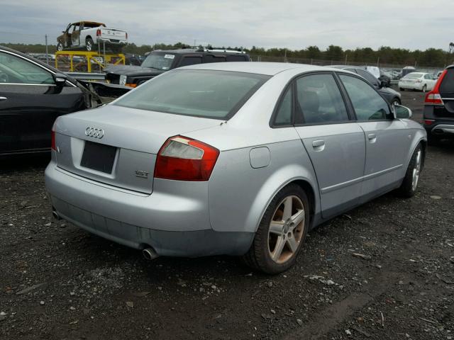 WAULC68E03A314458 - 2003 AUDI A4 1.8T QU SILVER photo 4