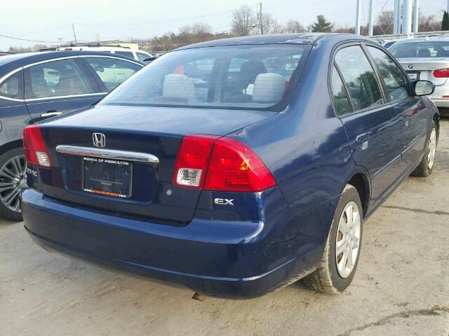 2HGES26793H570273 - 2003 HONDA CIVIC EX BLUE photo 4