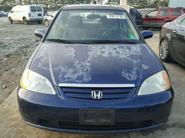 2HGES26793H570273 - 2003 HONDA CIVIC EX BLUE photo 9