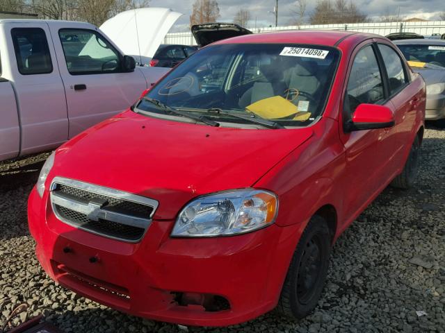 KL1TD5DEXAB113455 - 2010 CHEVROLET AVEO LS RED photo 2