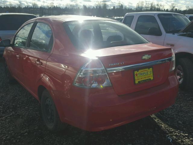 KL1TD5DEXAB113455 - 2010 CHEVROLET AVEO LS RED photo 3