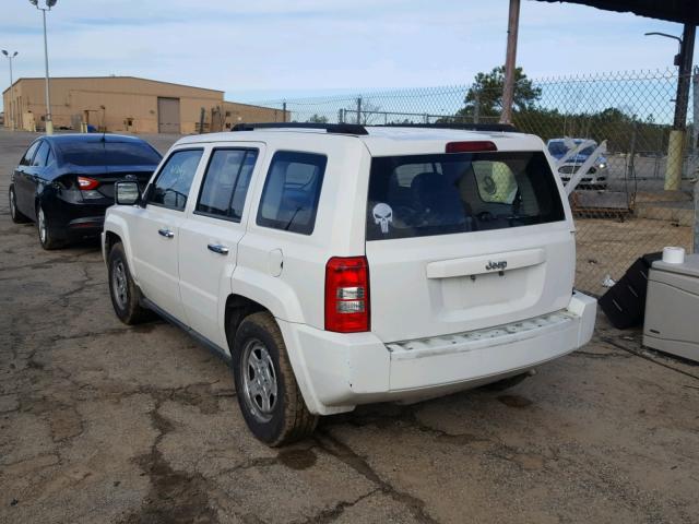 1J4NT2GBXAD553601 - 2010 JEEP PATRIOT SP WHITE photo 3