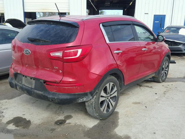 KNDPC3A26B7145285 - 2011 KIA SPORTAGE E RED photo 4