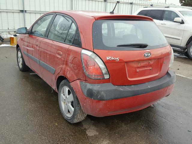 KNADE163286304902 - 2008 KIA RIO 5 SX RED photo 3