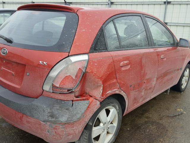 KNADE163286304902 - 2008 KIA RIO 5 SX RED photo 9