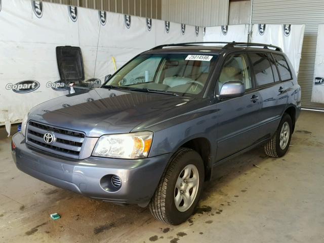 JTEGD21A050120759 - 2005 TOYOTA HIGHLANDER BLUE photo 2