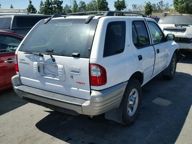 4S2DM58W214346786 - 2001 ISUZU RODEO S/LS WHITE photo 4