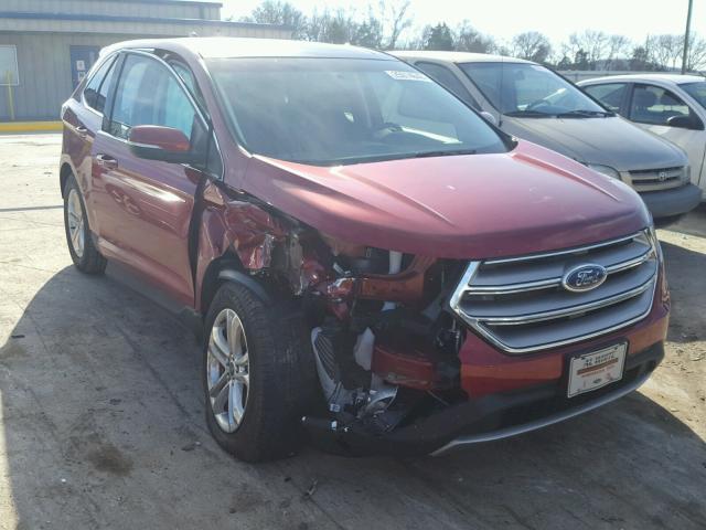 2FMTK3J88FBC24892 - 2015 FORD EDGE SEL MAROON photo 1