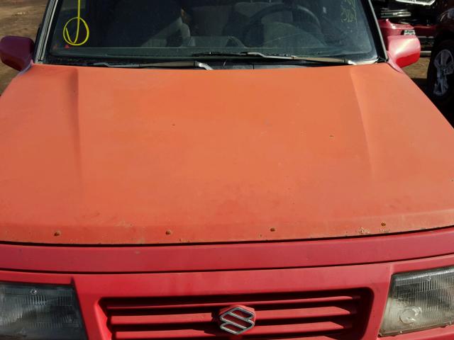 2S3TD03V1S6405093 - 1995 SUZUKI SIDEKICK J RED photo 7