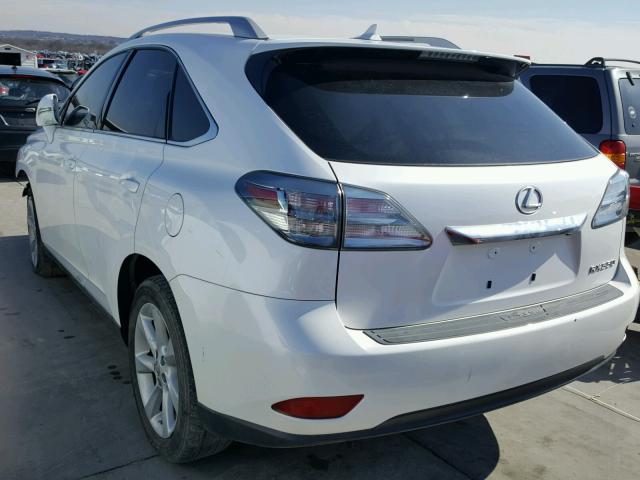 2T2ZK1BA0BC055369 - 2011 LEXUS RX 350 WHITE photo 3