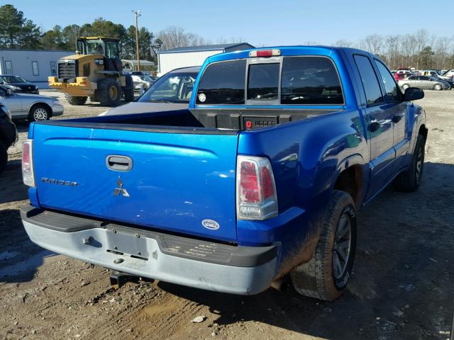 1Z7HC28K58S572228 - 2008 MITSUBISHI RAIDER LS BLUE photo 4