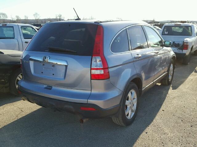 JHLRE48739C013308 - 2009 HONDA CR-V EXL BLUE photo 4