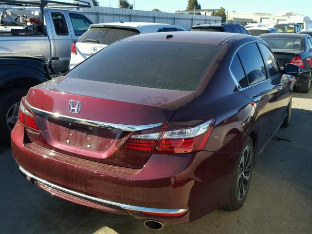 1HGCR2F72HA207046 - 2017 HONDA ACCORD EX BURGUNDY photo 4