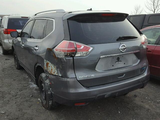 5N1AT2MV6EC824504 - 2014 NISSAN ROGUE S GRAY photo 3