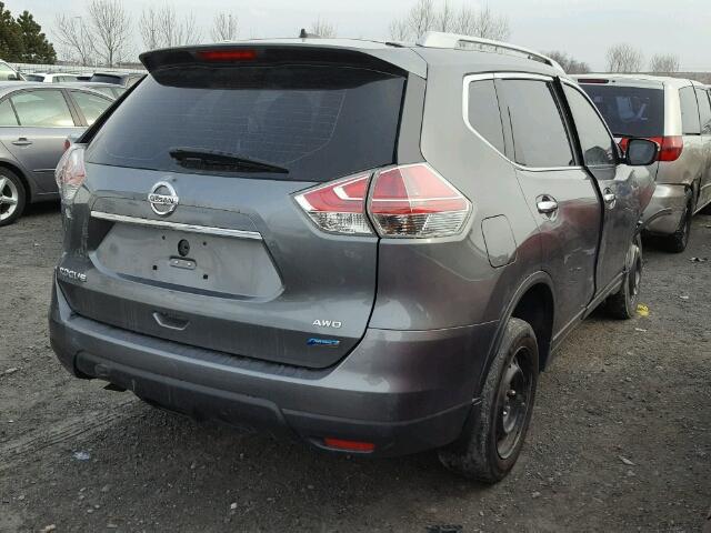 5N1AT2MV6EC824504 - 2014 NISSAN ROGUE S GRAY photo 4