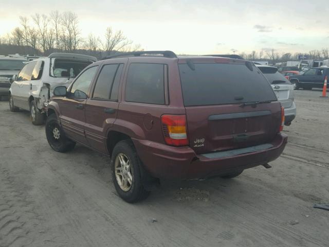 1J4GW48SX2C328760 - 2002 JEEP GRAND CHER BURGUNDY photo 3