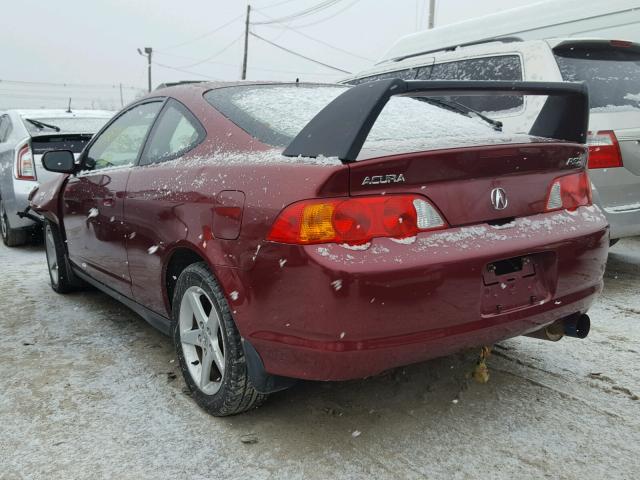 JH4DC53823C020887 - 2003 ACURA RSX BURGUNDY photo 3