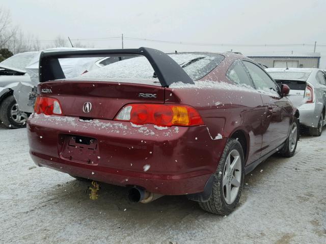 JH4DC53823C020887 - 2003 ACURA RSX BURGUNDY photo 4