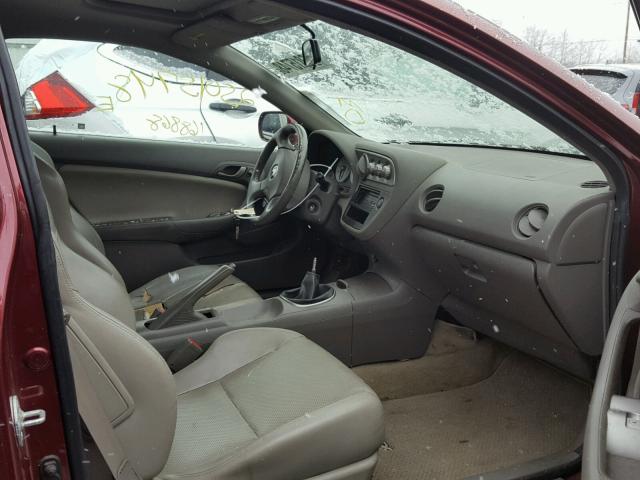 JH4DC53823C020887 - 2003 ACURA RSX BURGUNDY photo 5