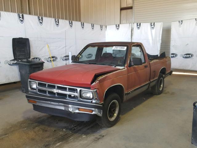 1GCCS14R0N8136286 - 1992 CHEVROLET S TRUCK S1 MAROON photo 2