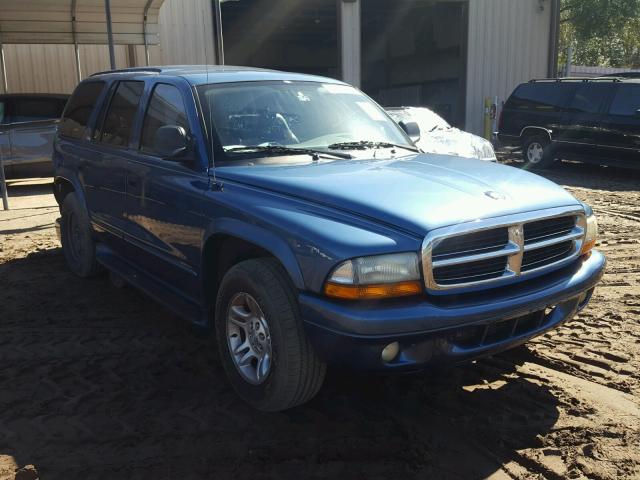 1B4HR58N82F212888 - 2002 DODGE DURANGO SL BLUE photo 1