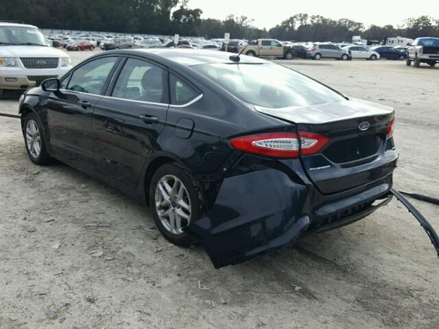 3FA6P0H71ER352041 - 2014 FORD FUSION SE BLACK photo 3