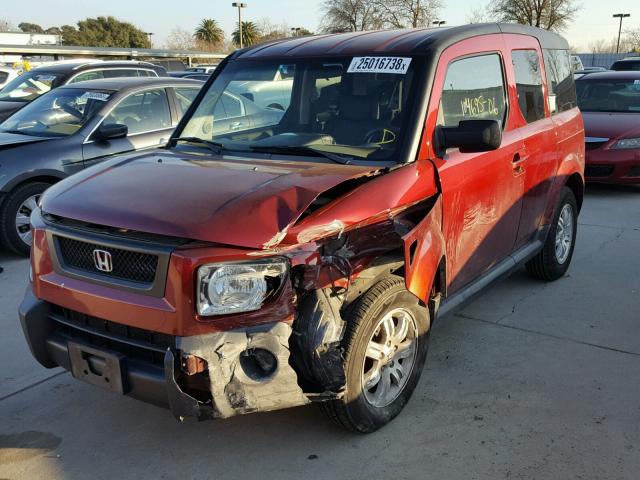 5J6YH18796L013849 - 2006 HONDA ELEMENT EX RED photo 2