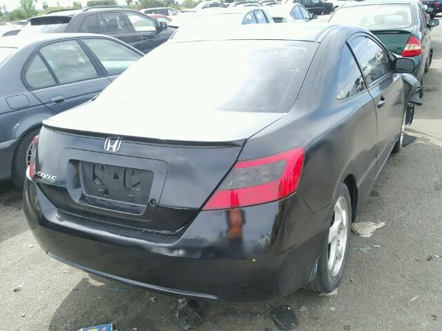 2HGFG12657H567342 - 2007 HONDA CIVIC LX BLACK photo 4