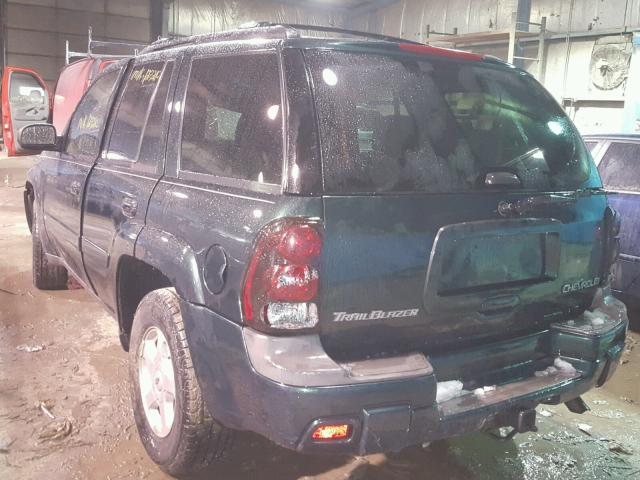 1GNDS13S722512853 - 2002 CHEVROLET TRAILBLAZE GREEN photo 3