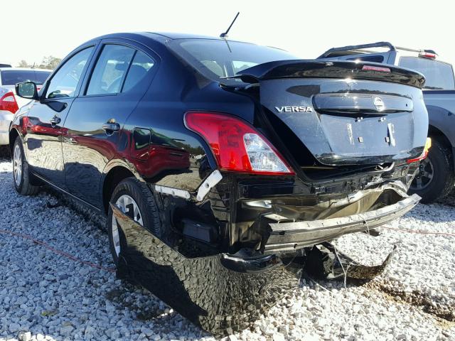 3N1CN7AP2HL847459 - 2017 NISSAN VERSA S BLACK photo 3