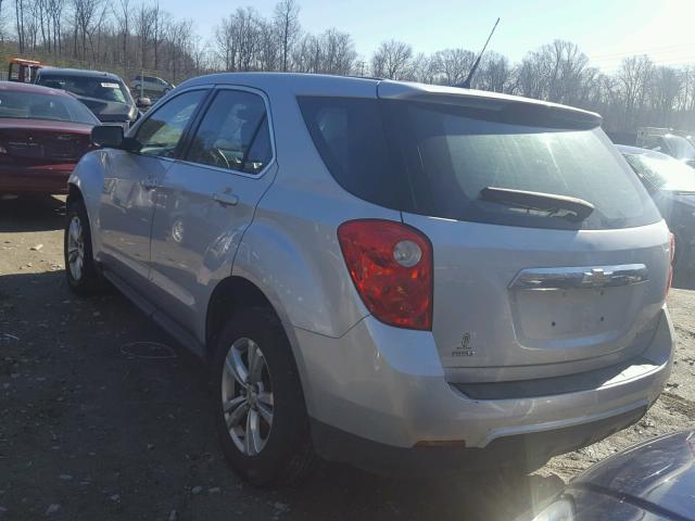 2CNFLCEC8B6347538 - 2011 CHEVROLET EQUINOX LS SILVER photo 3