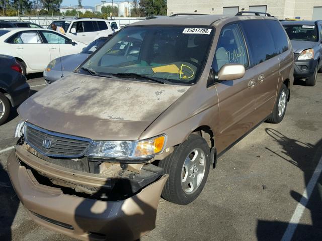 2HKRL18621H514160 - 2001 HONDA ODYSSEY EX GOLD photo 2