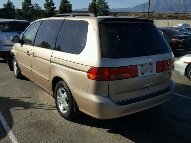 2HKRL18621H514160 - 2001 HONDA ODYSSEY EX GOLD photo 3