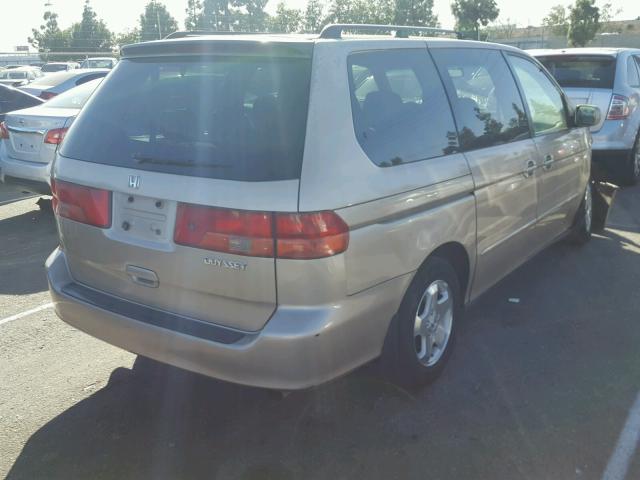 2HKRL18621H514160 - 2001 HONDA ODYSSEY EX GOLD photo 4