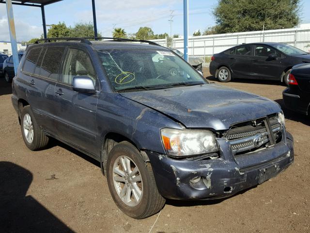 JTEDW21A560002754 - 2006 TOYOTA HIGHLANDER BLUE photo 1