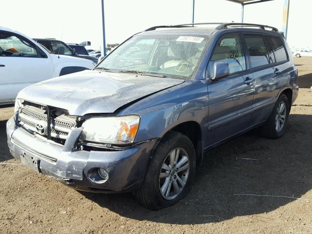 JTEDW21A560002754 - 2006 TOYOTA HIGHLANDER BLUE photo 2