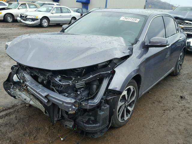 1HGCR3F87GA033200 - 2016 HONDA ACCORD EXL SILVER photo 2