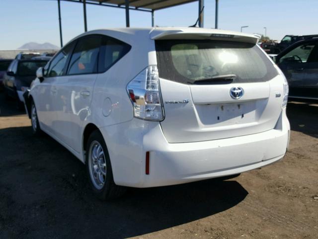 JTDZN3EU4E3322281 - 2014 TOYOTA PRIUS V WHITE photo 3