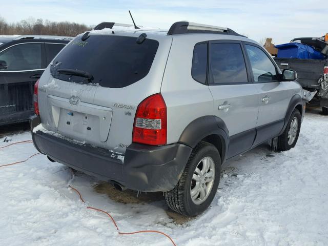 KM8JN72D77U637545 - 2007 HYUNDAI TUCSON SE SILVER photo 4