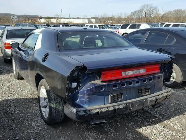 2C3CDYAG0DH688048 - 2013 DODGE CHALLENGER BLUE photo 3