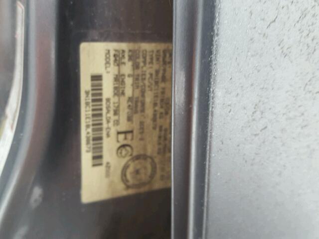 3N1BC11E18L438673 - 2008 NISSAN VERSA S GRAY photo 10