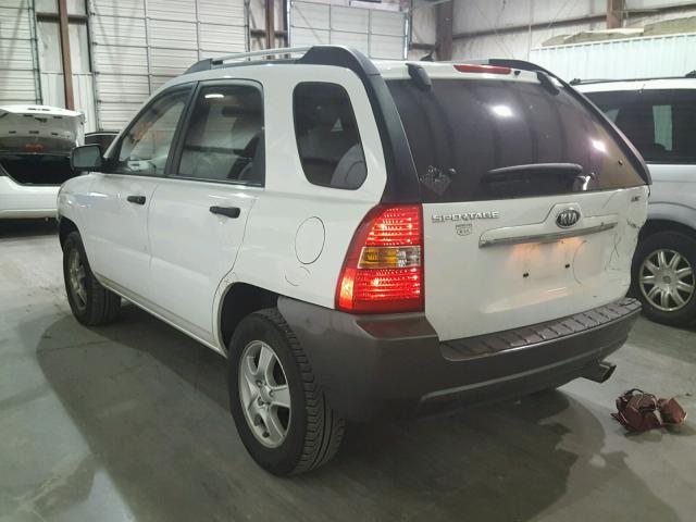 KNDJF724987489545 - 2008 KIA SPORTAGE L WHITE photo 3